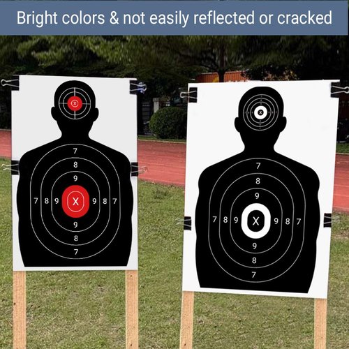 suituts 100 Pack 17" x 24.3" Paper Shooting Targets for Range, Bulk Silhouette Target Paper Gun Targets for Shooting Outdoor Indoor