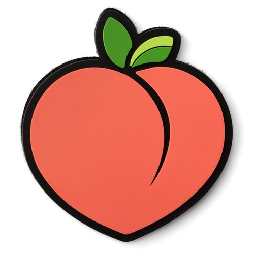Tactical Peach Military Morale Hook and Loop Patch - Funny Tactical Patch for Backpacks, Dog Harnesses, Army Vests, Hats, and Helmets - Cool PVC Rubber Patch Boosts Moral During Airsoft & Paintball