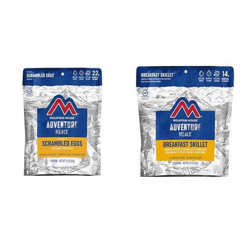 Mountain House Scrambled Eggs with Bacon | Freeze Dried Backpacking & Camping Food & Breakfast Skillet | Freeze Dried Backpacking & Camping Food | 2 Servings | Gluten-Free