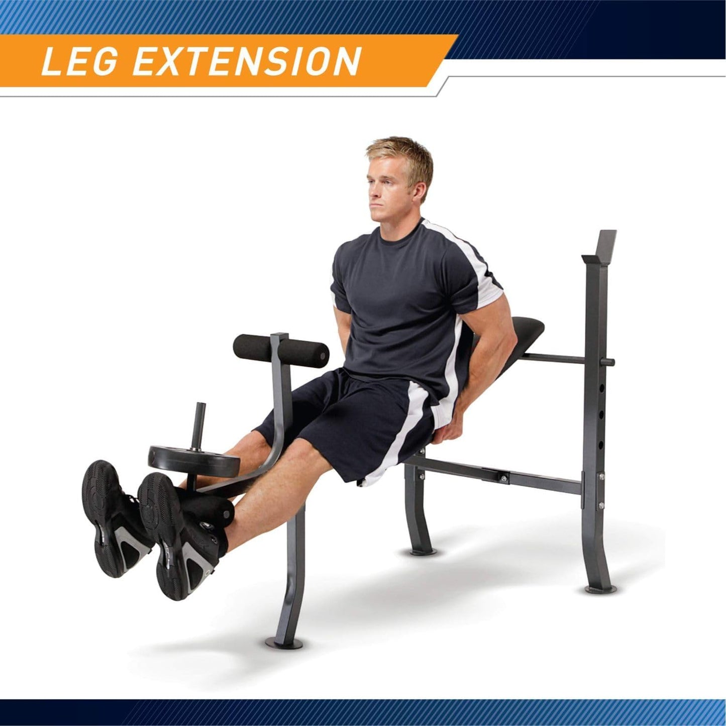 Marcy Standard Weight Bench with 80lbs to 100 lbs Vinyl-Coated Weight Set for Strength Training, Weight Lifting for Personal Home Gym