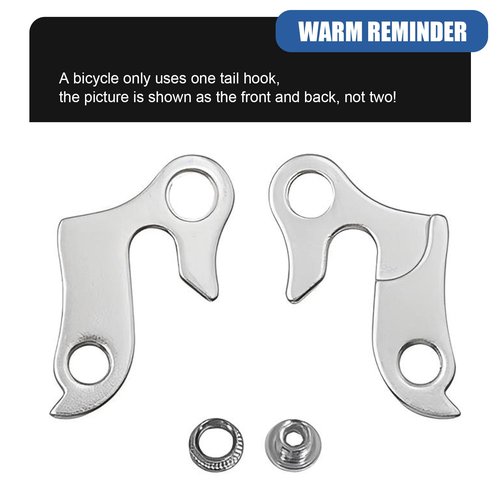 waswale 1 PC Bicycle Rear Derailleur Hanger Shifter Tail Hook, 1.57" x 2.36" High Hardness Alloy Surface Smooth Hanging Lug Shifter, Repair Modification Parts, for Bicycles, Mountain Bikes (Silver)
