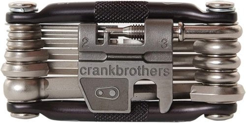 Crankbrothers Multi Tool M 17 Bike Tool - MTB Multi-Tool Gold - 17 bicycle tools (17 in 1 tool), ergonomic and lightweight
