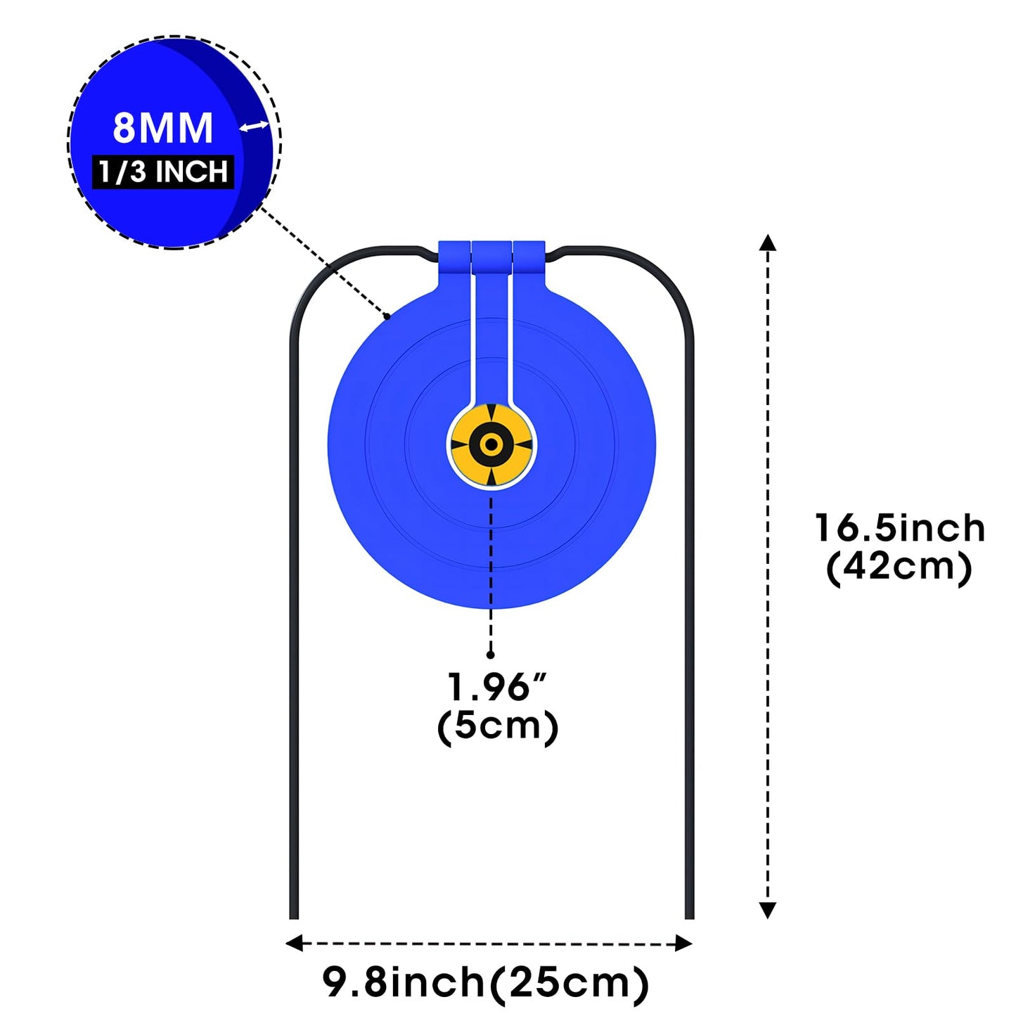 Atflbox Two in One Self-Healing Resetting Target and Double Reaction Self-Healing Resetting Target (Blue)