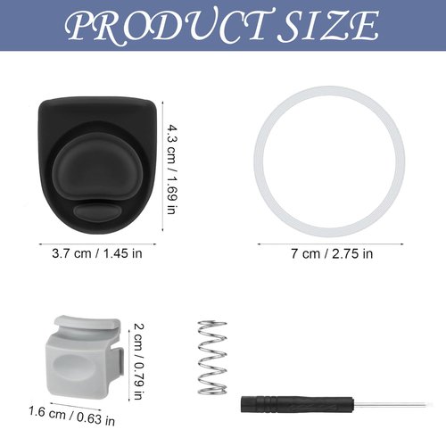 Bottle Seal Ring & Replacement Stopper & Button Compatible with Owala FreeSip 24oz 32oz Water Bottle Lid Mouth Stopper Accessories Sealing Gasket Silicone Plug BPA-Free (Black)