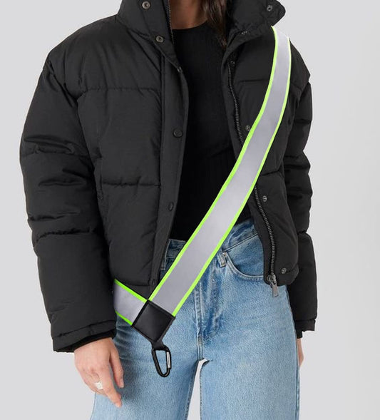 Reflective sash - Reflective Gear for Walking at Night - High Visibility Safety - Reflective Dog Walking Gear - Walking Reflective Gear - Reflective sash for Outdoor Activities - ZAHA