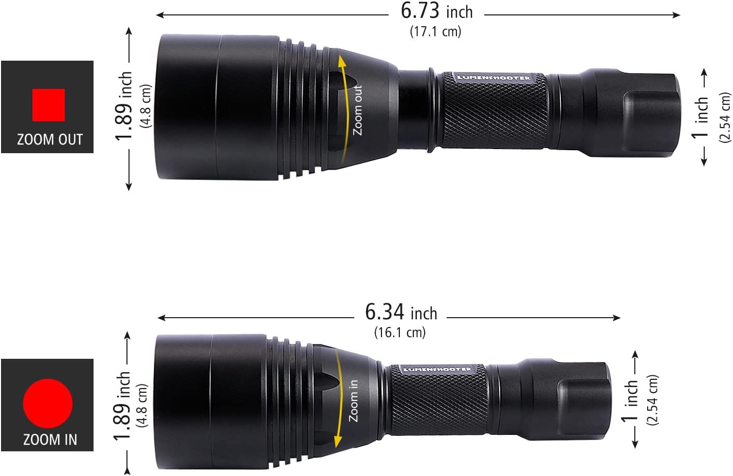 A8Plus Long Range Zoomable Hunting Flashlight Spotlight Kit, Green Red White Infrared 850nm IR Interchangeable LED Modules, Predator Night Light Torch for Coon Coyote Hog Fox Varmint