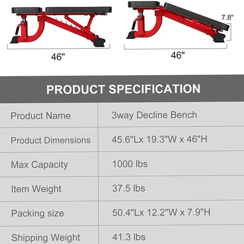 YouTen 1000 LB Adjustable Weight Bench | 9-4-4 Almost 90° Incline Decline Workout Bench for Home Gym | Foldable Training Lifting Bench | Unique Dragon Flag Handle for Abdominal Arm Exercise (black)