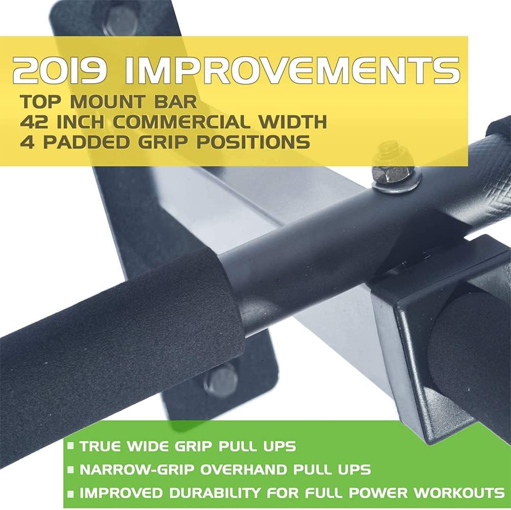 Wall Mount Pull Up Bar with Extra Clearance, Fits 16" Studs by Ultimate Body Press