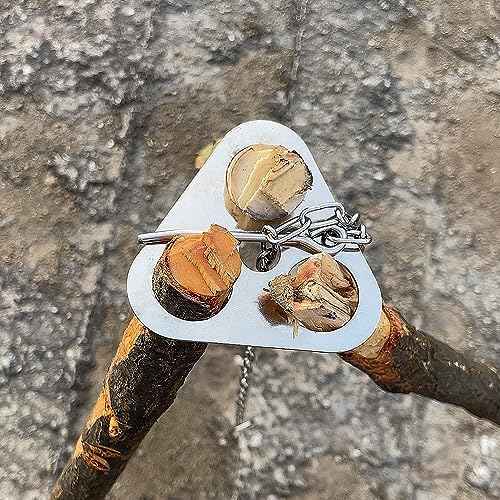 Camping Tripod Board£¬Turn Branches into Campfire Tripod £¬Stainless Steel Campfire Support Plate with Adjustable Chain for Hanging Cookware,Portable Camping Gear (Standard)