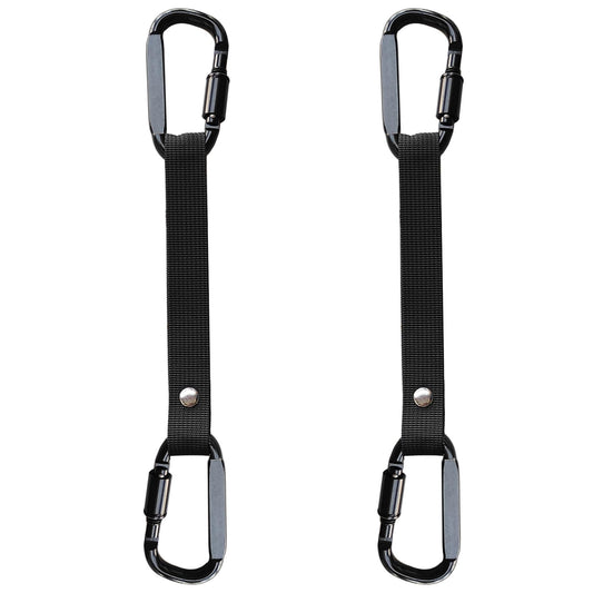 Fence Hooks for Baseball Bag, Softball, Camping, Multifunctional Carabiner Hanging Backpack, Water Bottle (Black) (2)