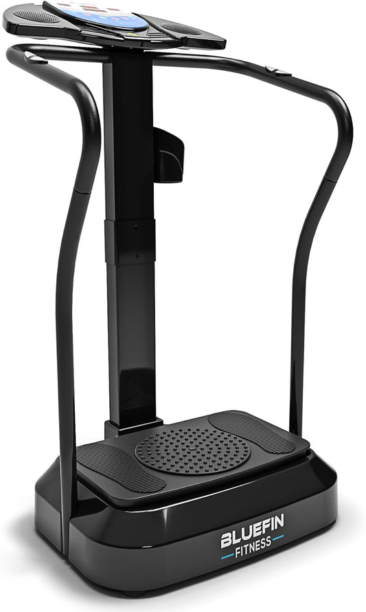 Bluefin Fitness Vibration Platform Pro Model Upgraded Design with Silent Motors and Built in Speakers Build Muscle at Home and Loose Fat