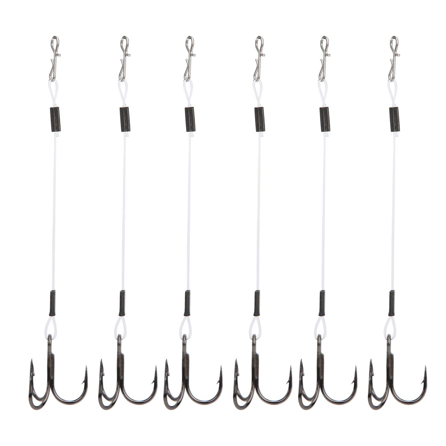 Haosie Stinger Hooks Walleye, Trailer Hooks Fishing, 6PCS Treble Hook, SGWL PK110 10cm / 4in Bass Hook for Lure Fishing