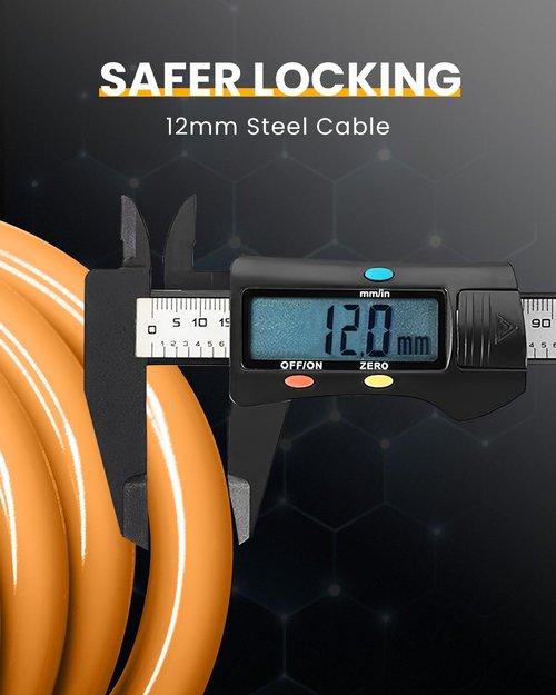 Everyfun Bike Lock Cable with Combination,High Security 5-Digit Resettable Combination Bicycle Lock Anti-Theft, Scooter Lock with Mounting Bracket for Bikes and Scooters(Yellow)
