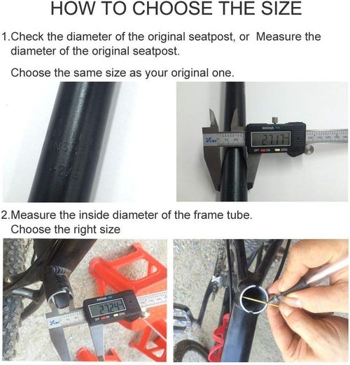 CYSKY 25.4/27.2/28.6/30.4/30.8 SeatPost 350mm Bike Seat Post Suitable for Most Bicycle Mountain Bike Road Bike MTB MTN BMX (Aluminum Alloy, Black)