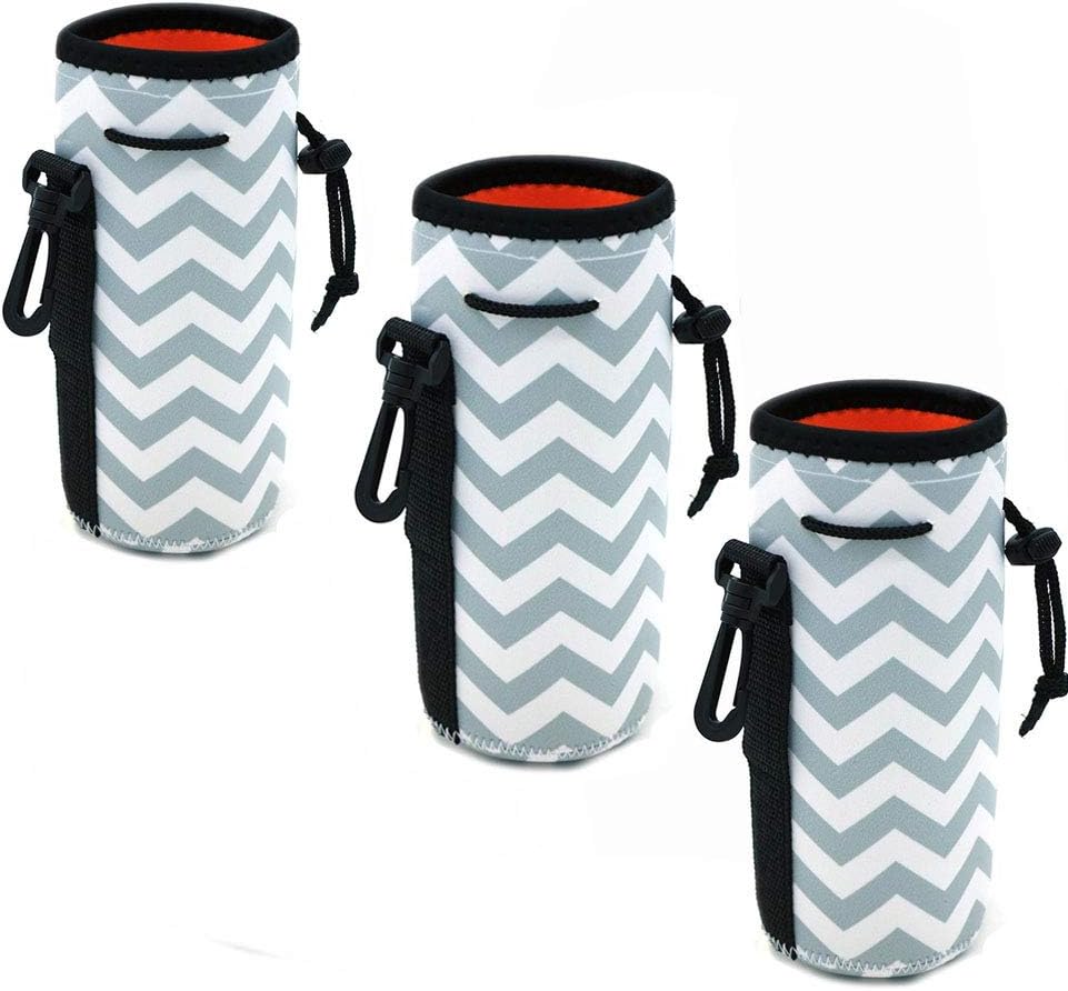 Af-Wan Water Bottle Cooler Carrier for 22 oz Long Neck Water Bottle or Tall Beer Bottles,Protable Neoprene Insulated Water Drink Bottle Cover Sleeve Tote Bag Pouch Holder Strap.(3pcs)