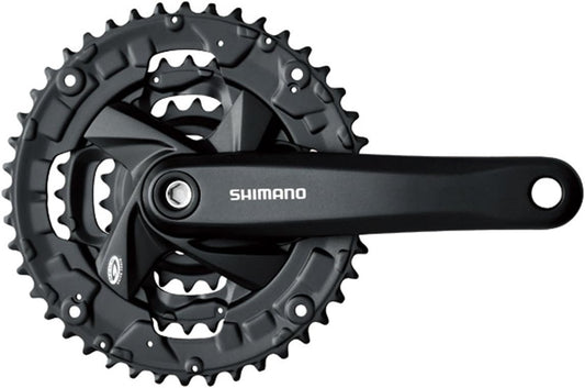 Shimano Acera FC-M371-L Crankset - 175mm, 9-Speed, 48/36/26t, Riveted, Square Taper JIS Spindle Interface, Black