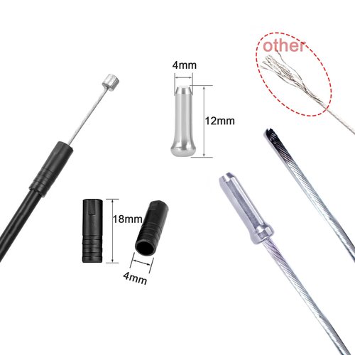 Ciomszan 5m Universal Bicycle Shift Cable Housing Kit With 2 Set Bikes Gear Shifter Derailleur Cable End Caps Accessories for Mountain Road Bike Repair (For Universal Bike)