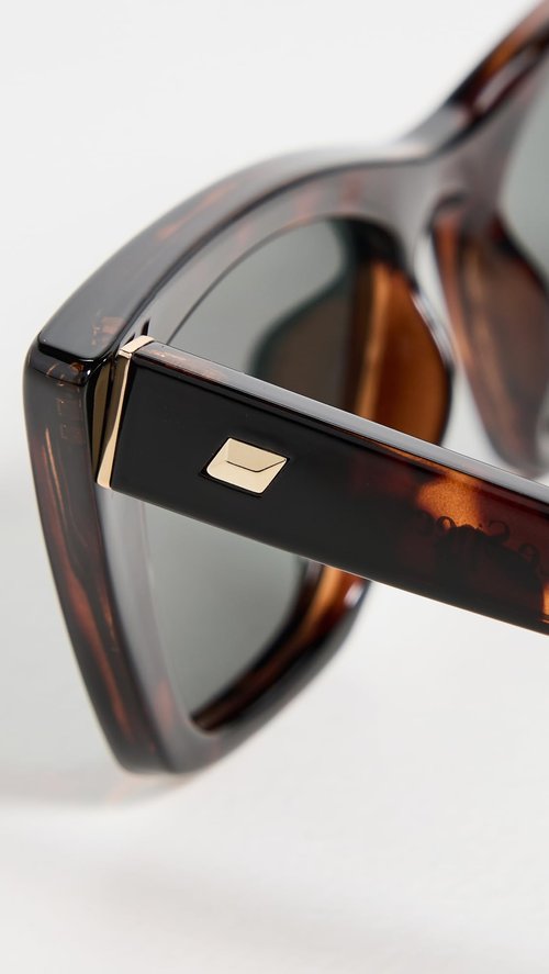 Le Specs Women's Velodrome Sunglasses, Dark Tort Khaki Mono Polarized, Brown, One Size