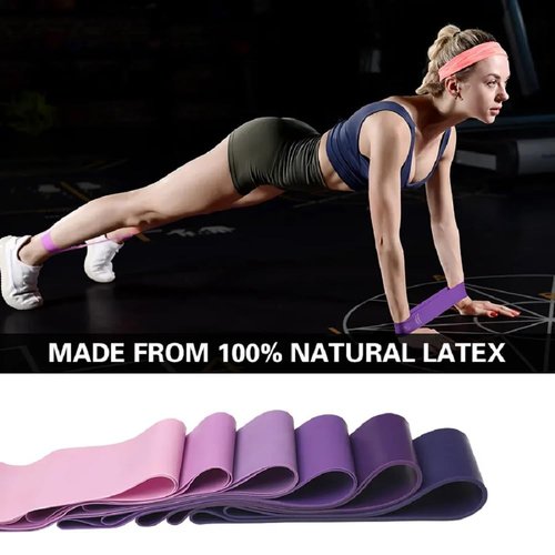 Elastic Rubber Resistance Bands for Fitness Workout (Pure Purple)