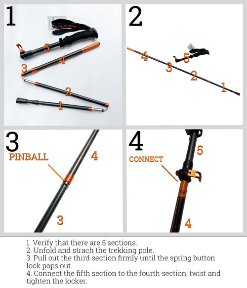 Ultralight & Strong Aviation 7075 Aluminum Trekking Poles (2pcs) - 3-Section Telescopic Shickproof Hiking Sticks with EVA Quick Dry Grips & Fast FlickLock Hiking Poles - All Terrain Use