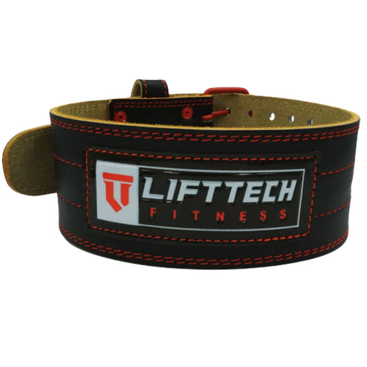 Lift Tech Fitness 4'' Weight Lifting Belt - Leather Workout Belt for Men & Women - Gym Belt for Deadlift, Squat, Powerlifting, Weights, Strength training - 4''PRO Leather Belt for Weightlifting - XL