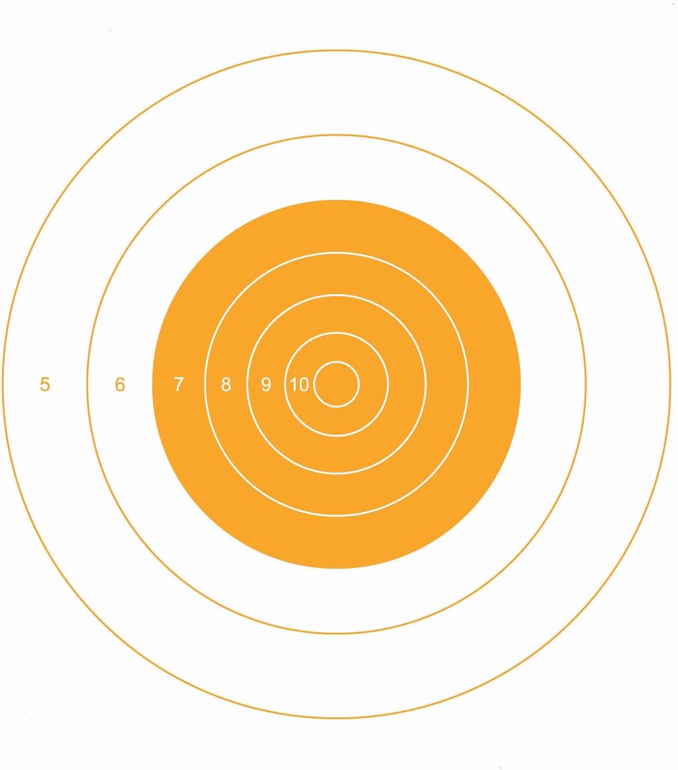 25 Yard Slow Fire Pistol Target, B-16, Bullseye Target, Archery, Gun, Rifle, Pistol, Airsoft, BB Gun, Air Rifle