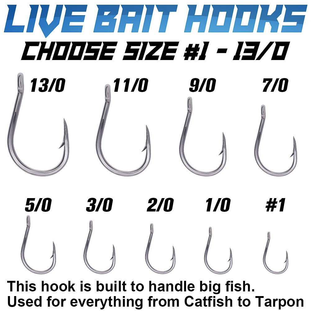 3X-Strong-Octopus-Hooks-Saltwater-Fishing-Circle-Hooks- Stainless Big Game Size 1-13/0