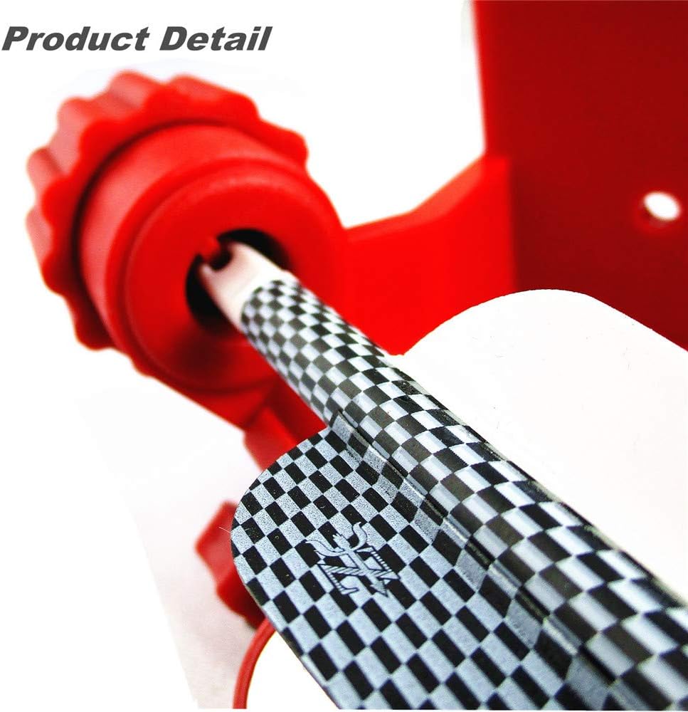 Fletching Tool Jig with Right Straight and Helix Clamps for DIY Archery Arrows Feathers Vanes (Red)