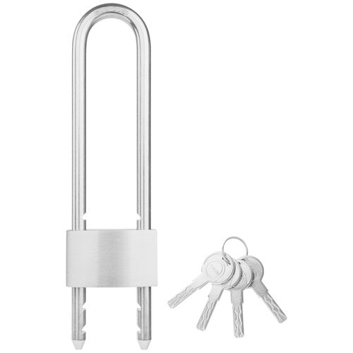 ROOKMAD All Weather Stainless Steel Bike U Lock, Outdoor Pad Lock with 4 Keys, 2.76 in. (70mm) Wide, Adjustabl Shackle Marine Lock for Bikes, Boats, Gates, Cabinet, Scooters, etc.