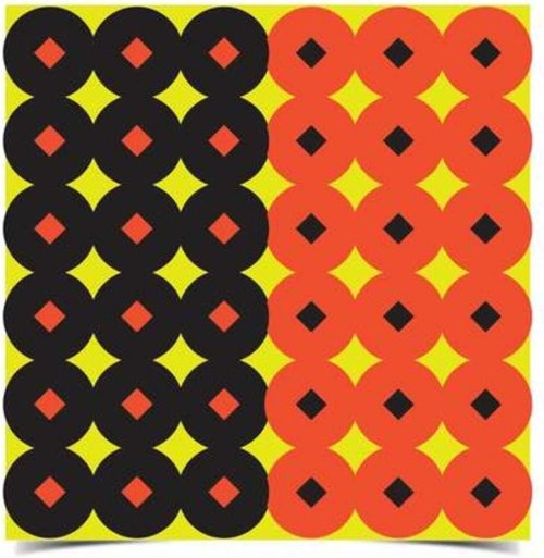 BIRCHWOOD CASEY Shoot-N-C 1" Bull's-Eye Black & Orange Reactive Targets - Highly Visible Instant Feedback Self-Adhesive Targets for Indoor & Outdoor Shooting - 432 Targets