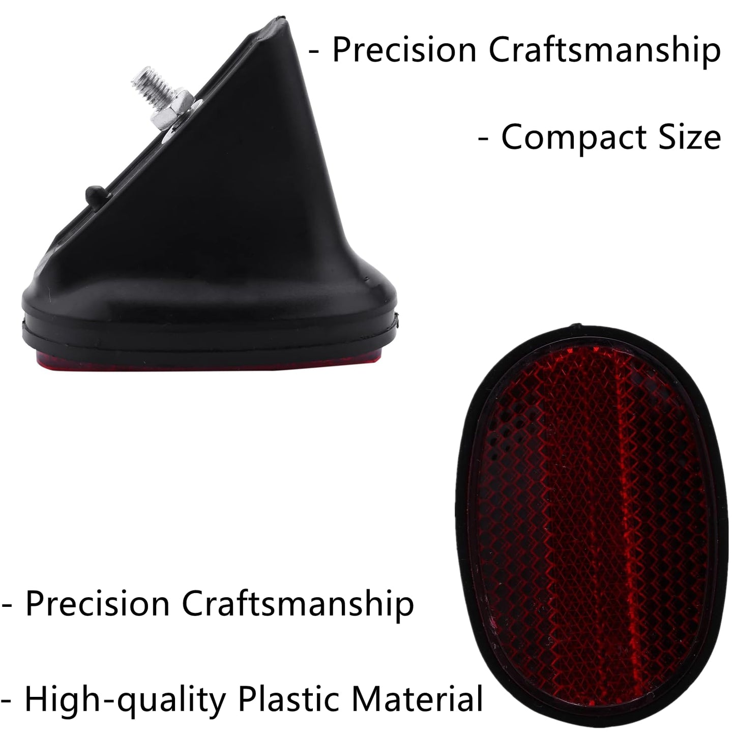 FJYXCHENXM Bicycle Rear Rack Reflector, 2 Pcs Bike Reflectors Bicycle Rear Tail Reflector Red Front Reflective Rear Warning Light Bicycle Accessories Plastic Housing Reflective Accessorie for Bike