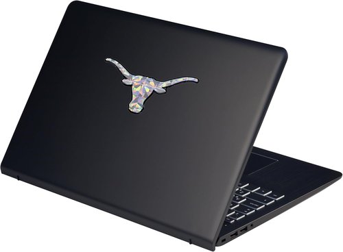 Elektroplate Officially Licensed Texas Longhorn UT Silver Reflective Decal | Premium 3D Doming All Weather Sticker for Car, Water Bottle, Laptop, Tablet, Window, Cooler, Phone | Made in The USA