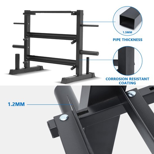 Cometofit Adjustable Dumbbell Rack, Dumbbell Set with Storage Rack for Kettlebells, Weight Organizer Stand, Weight Rack, Kettlebell Rack