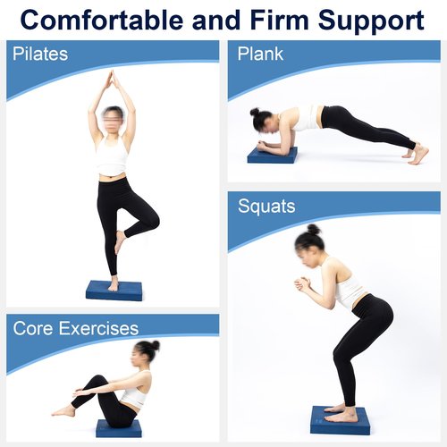 StrongTek Extra Wide Foam Balance Pad for Physical Therapy, 19" X 15.8" X 2.4", High-Density TPE Foam Pad for Exercise, Enhanced Stability, Core Strength, Non-Slip & Water-Resistant, for Fitness, Yoga
