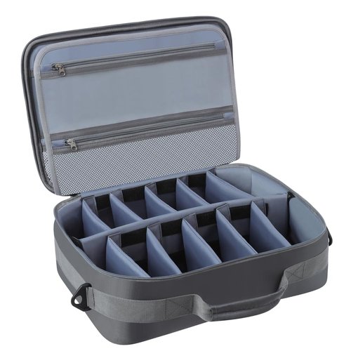 Raprance Fly Fishing Reel Case ，Customizable Dividers Shockproof Storage Box，Portable Travel Storage with Protection, Blue