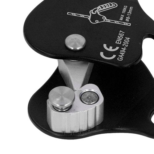 VGEBY Climbing Rope Grab, Self Braking Grab, Climbing Rope Grip Clamp, Ascender Fall Belay Device, Belay & Rappel Equipment & Rigging for Climbing, Mountaineering, Rappelling, Rescue & Outdoor Sports