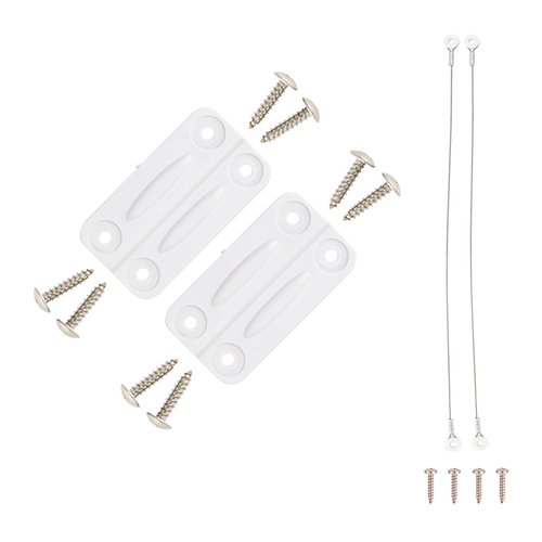 NeverBreak Parts - 2 Pack White Hinges and Lid Strap Combo, Igloo Cooler Repair Parts Kit
