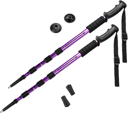 Adjustable 43" Shock-Resistant Trekking Pole & Hiking Staff - Crown Sporting Goods