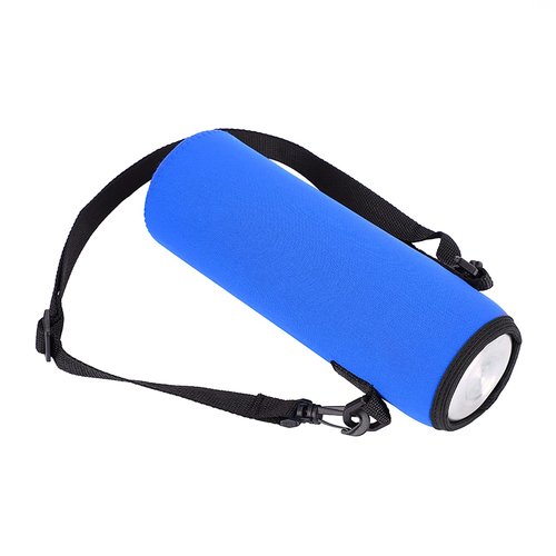 Naroote Water Bottle Holder with Strap, Blue, Sporty, Thermal Keeping Case for 1L Bottle, 7.5-9cm Diameter
