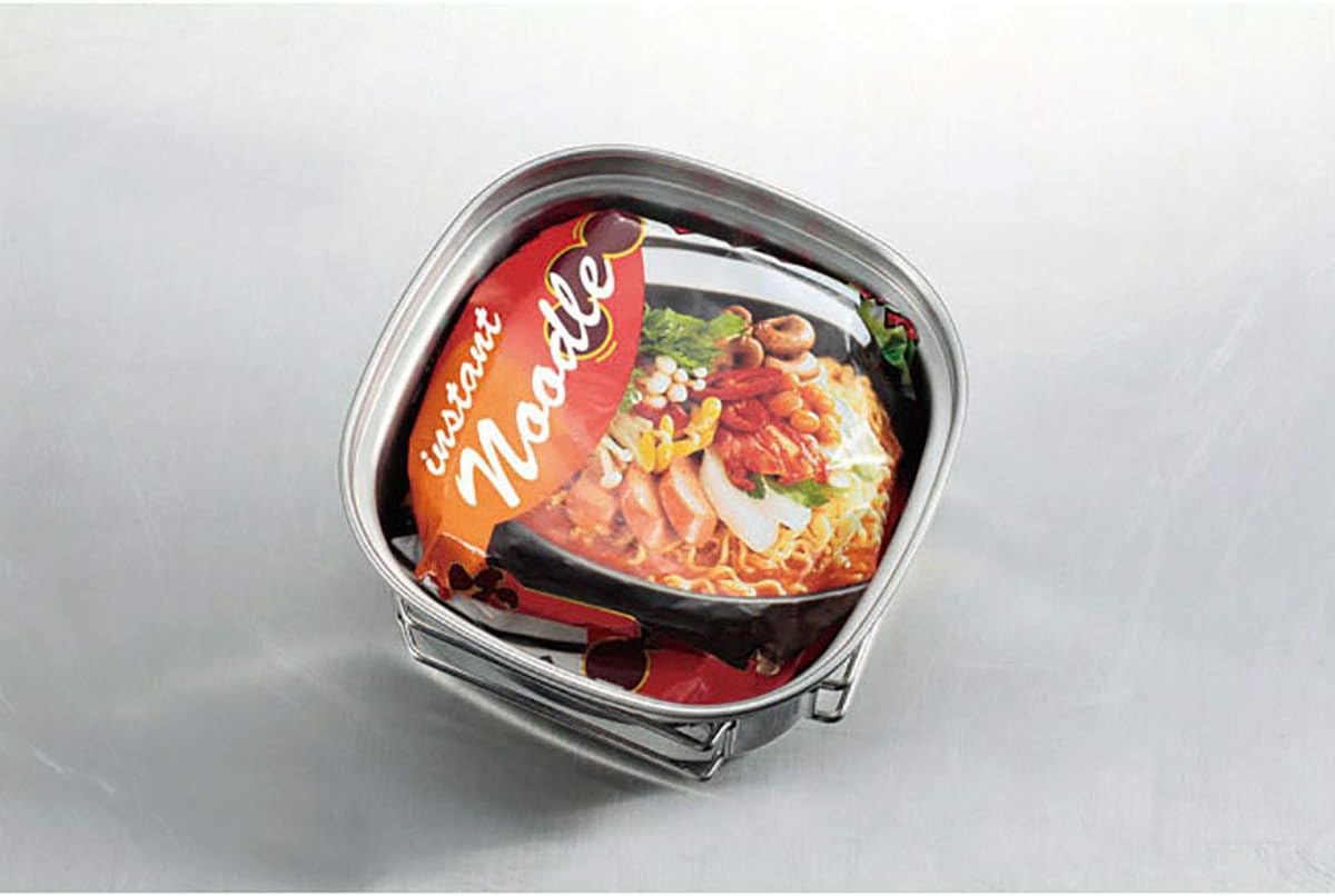 Captain Stag UH-4202 Stainless Steel Square Ramen Cooker, 0.3 gal (1.3 L), Made in Japan, Made in Japan