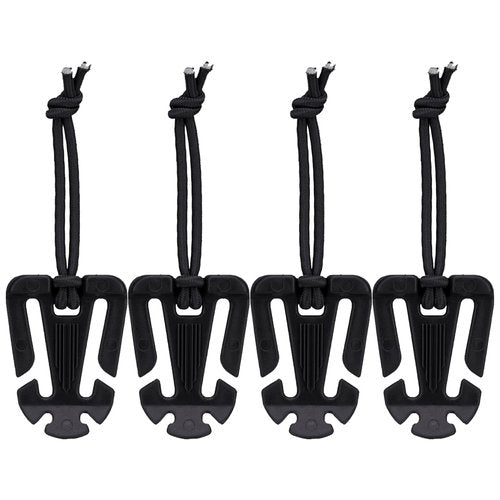 CAT Outdoors Web Dominator MOLLE Webbing Straps (4 Pack) - MOLLE Bungee Straps - Backpack Strap Keeper - Elastic Webbing Keepers - MOLLE Gear Straps (Black)