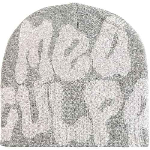 TaowaveWomen Beanie Y2k Hat,MEA Culpa Graphic Beanies Designs,Winter Hat Knit Skull Cap for Women