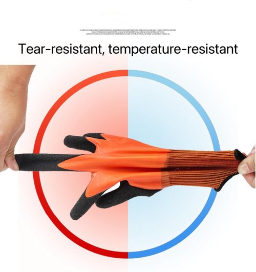 Women Men Waterproof Fishing Gloves,Anti-Slip Catch Fish Gloves,Puncture Proof Fishing Gloves for Handling,Catching,Cleaning (Orange)
