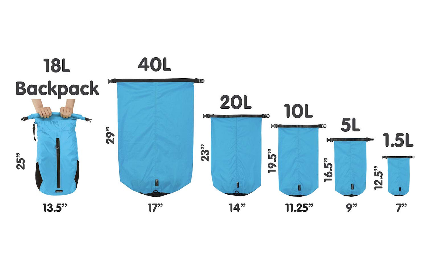 Skog Å Kust LiteSåk 2.0 Waterproof Ultralight Dry Bag | 5L Yellow