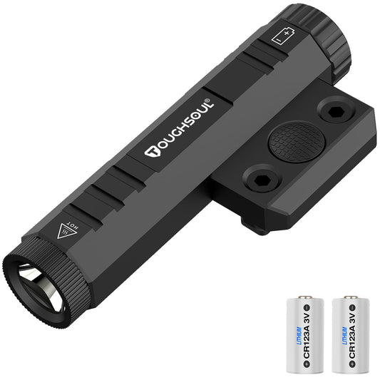 TOUGHSOUL Mlok Flashlight 1450 Lumen with Momentary Strobe Function Light Replaceable Batteries Included
