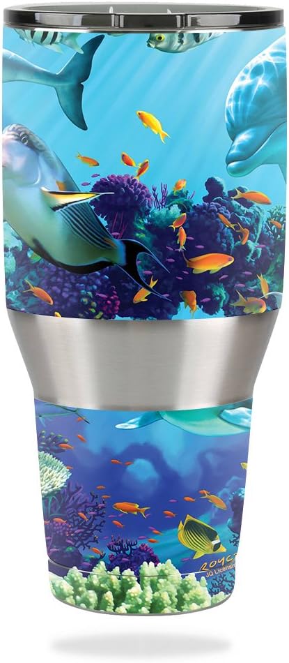 MightySkins Skin Compatible with Ozark Trail 40 oz Tumbler – Ocean Friends | Protective, Durable, and Unique Vinyl Decal wrap Cover | Easy to Apply, Remove, and Change Styles | Made in The USA