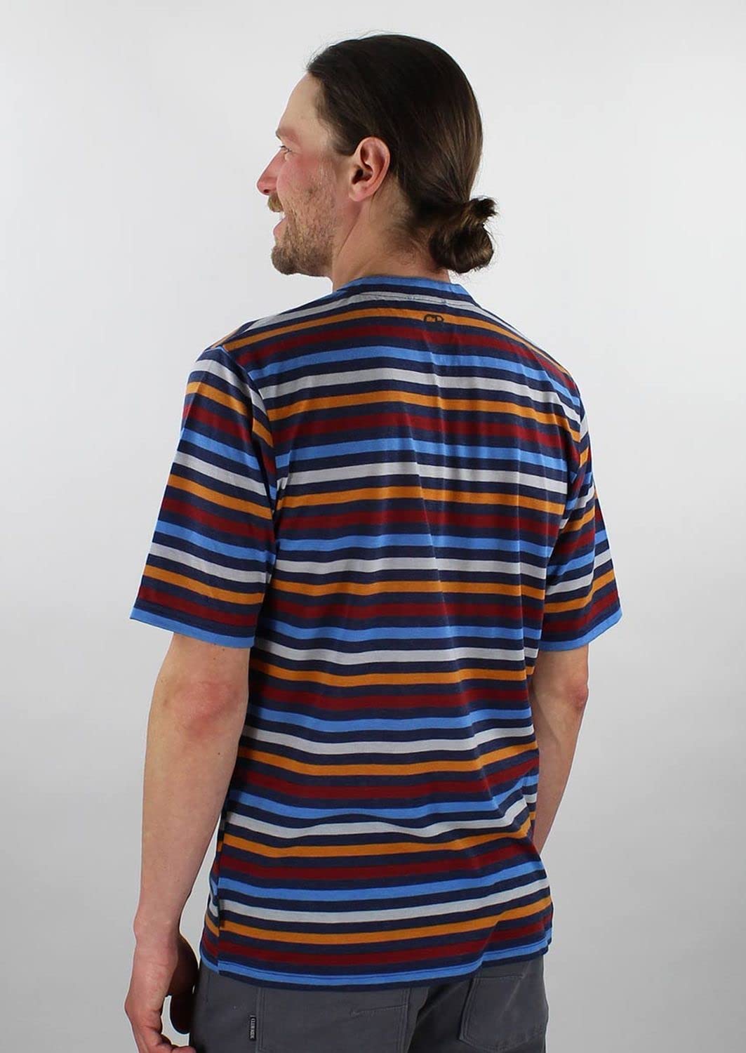 Club Ride Apparel Rambler Technical Henley Biking Shirt - Men's Short Sleeve Cycling Jersey - Mood Indigo - Small