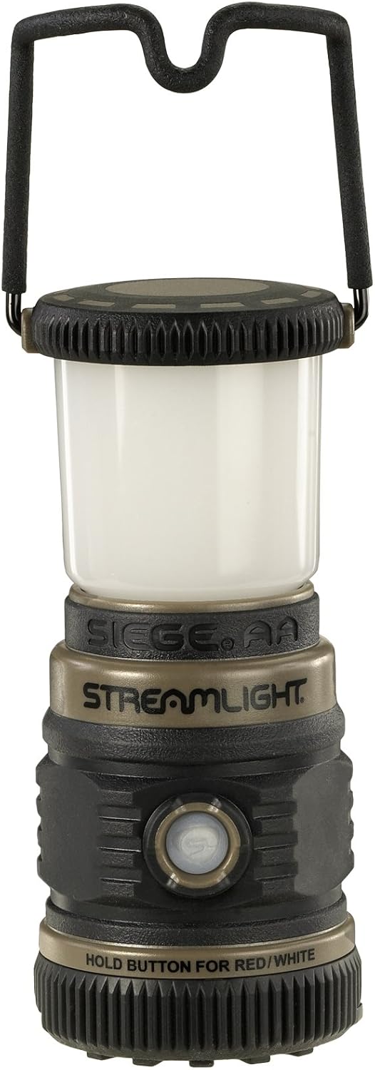 Streamlight 44941 Siege 200-Lumen Ultra-Compact AA Alkaline Outdoor Hand Lantern/Flashlight, Coyote
