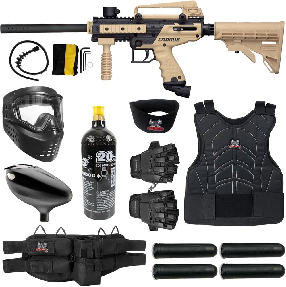 Tippmann Cronus Tactical Paintball Gun Marker Starter Package - Maddog Edition