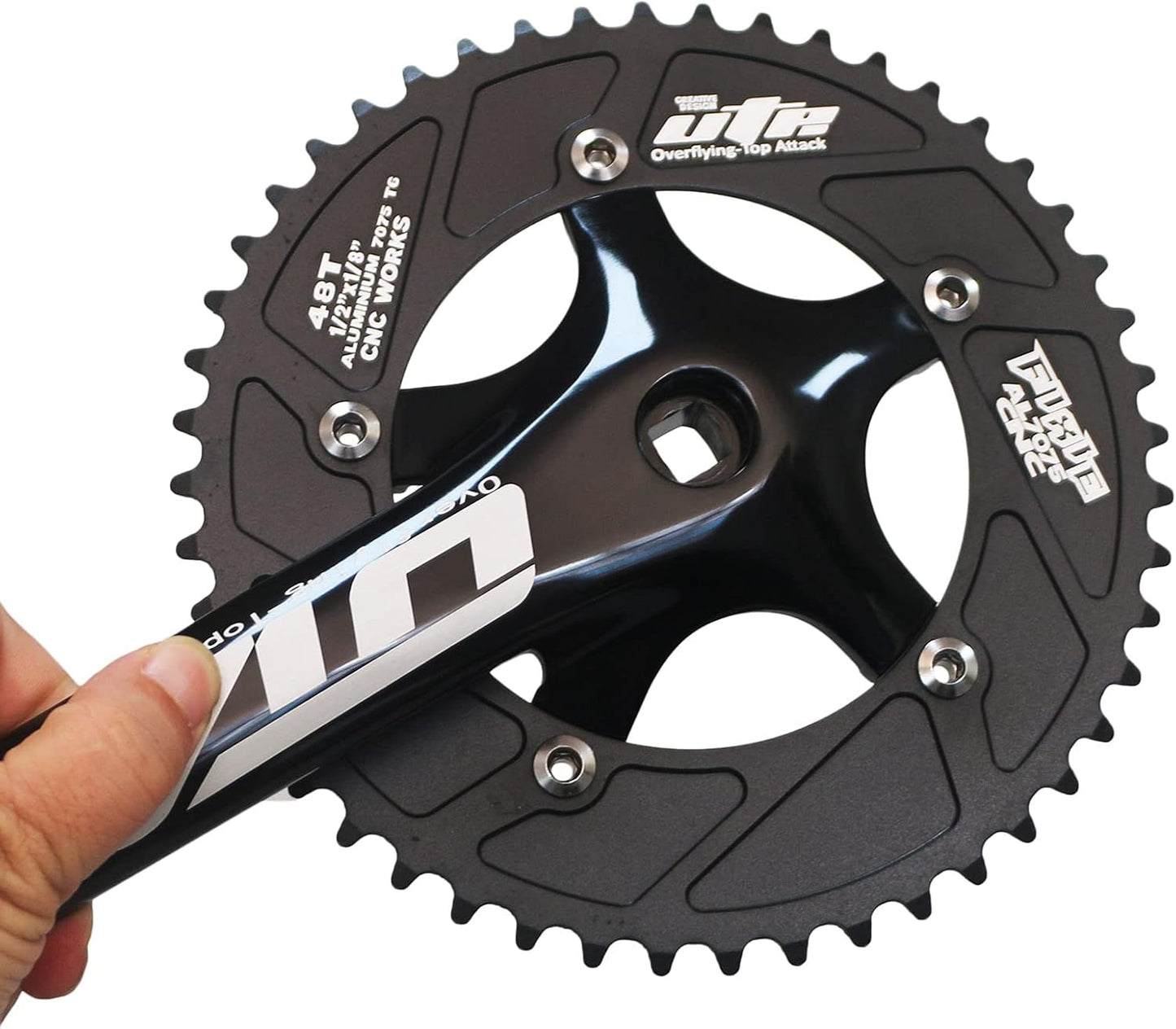 48T Single Speed Road Bike Track Fixie Crankset 170mm 130BCD 5 Armcrank